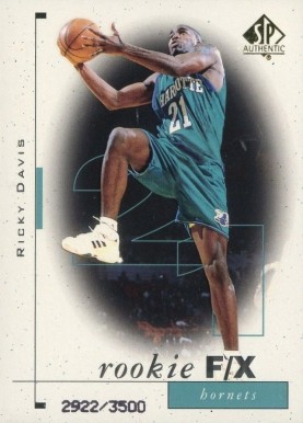 1998 SP Authentic Ricky Davis #109 Basketball Card