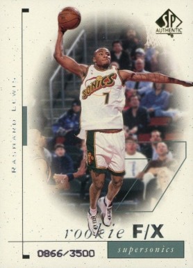 1998 SP Authentic Rashard Lewis #118 Basketball Card