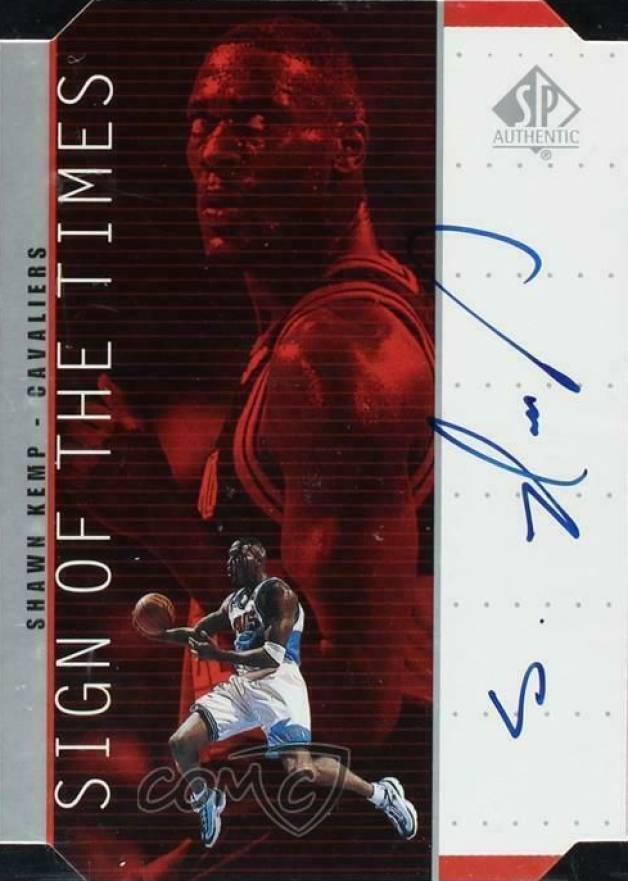 1998 SP Authentic Sign of the Times  Shawn Kemp #SH Basketball Card