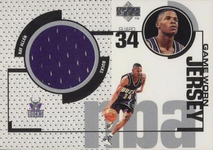 1998 Upper Deck Game Jerseys Ray Allen #GJ5 Basketball Card