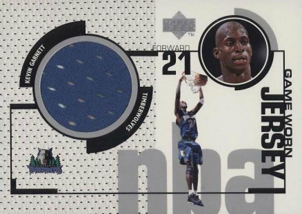1998 Upper Deck Game Jerseys Kevin Garnett #GJ30 Basketball Card