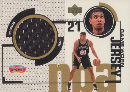 1998 Upper Deck Game Jerseys Tim Duncan #GJ31 Basketball Card