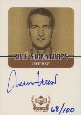 1999 Upper Deck Century Legends Epic Signatures Jerry West #JW Basketball Card
