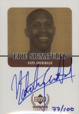 1999 Upper Deck Century Legends Epic Signatures Nate Archibald #NA Basketball Card