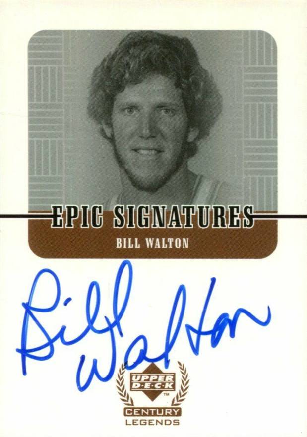 1999 Upper Deck Century Legends Epic Signatures Bill Walton #BW Basketball Card