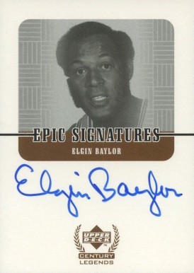 1999 Upper Deck Century Legends Epic Signatures Elgin Baylor #EB Basketball Card