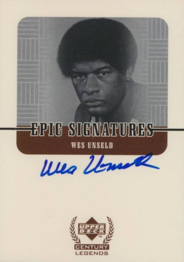 1999 Upper Deck Century Legends Epic Signatures Wes Unseld #WU Basketball Card