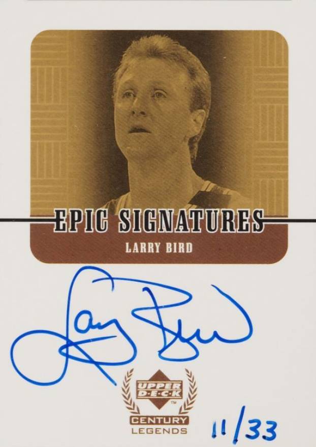 1999 Upper Deck Century Legends Epic Signatures Larry Bird #LB Basketball Card