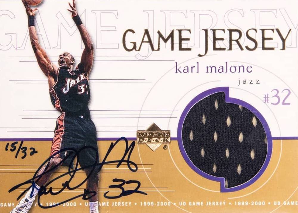 1999 Upper Deck Game Jersey Karl Malone #GJ20A Basketball Card
