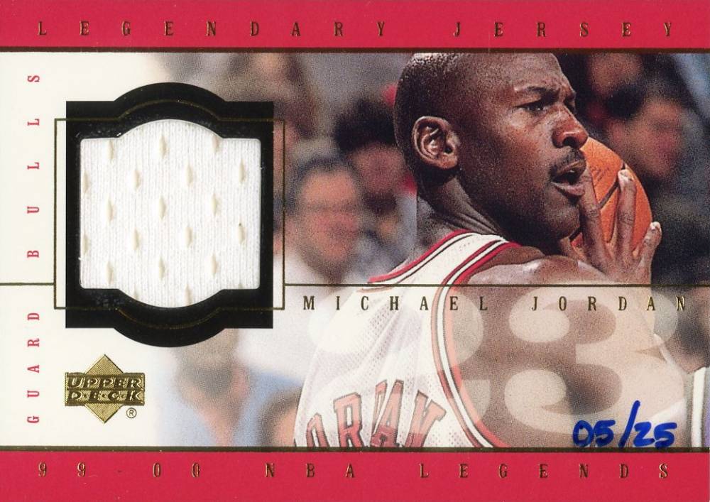 1999 Upper Deck Legends Legendary Jerseys Michael Jordan #MJ-G Basketball Card