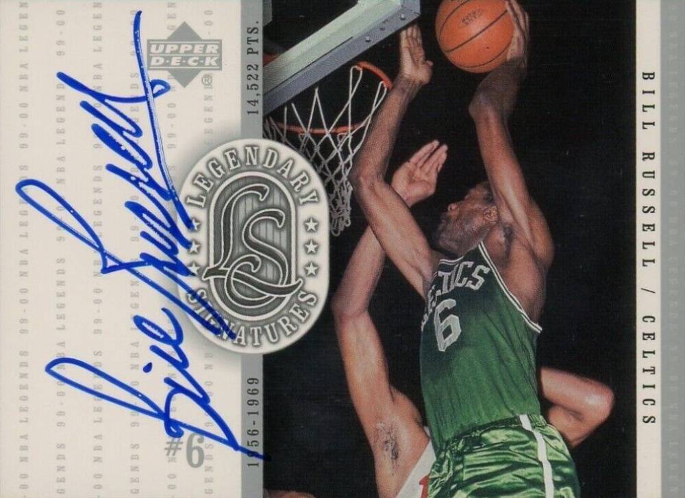 1999 Upper Deck Legendary Signatures Bill Russell #BR Basketball Card