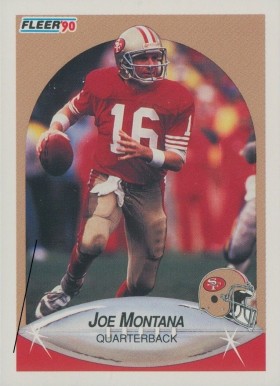1990 Fleer Joe Montana #10 Football Card