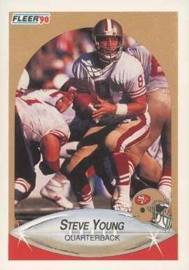 1990 Fleer Steve Young #17 Football Card