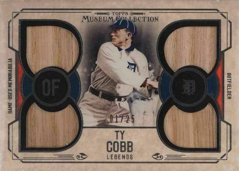 2015 Topps Museum Collection Primary Pieces Quad Legends Relics Ty Cobb #TC Baseball Card