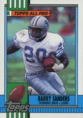 1990 Topps Tiffany Barry Sanders #352 Football Card