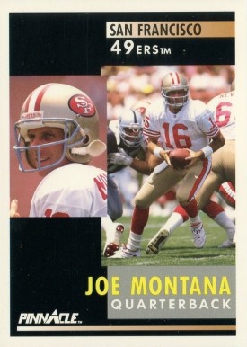 1991 Pinnacle Joe Montana #66 Football Card