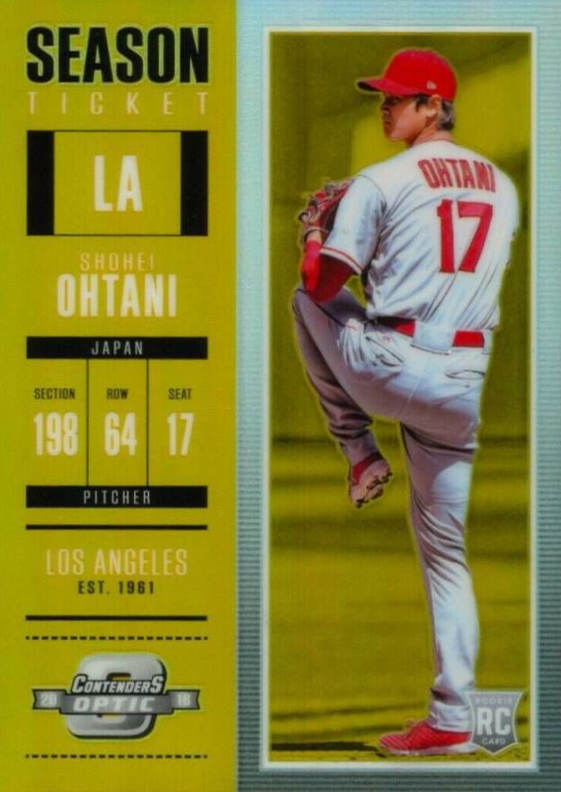 2018 Panini Chronicles Contenders Optic Shohei Ohtani #9 Baseball Card
