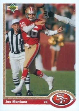 1991 Upper Deck Promos Joe Montana #1 Football Card