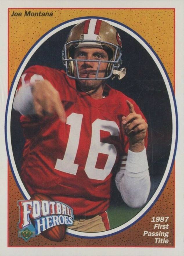 1991 Upper Deck Heroes Joe Montana #4 Football Card