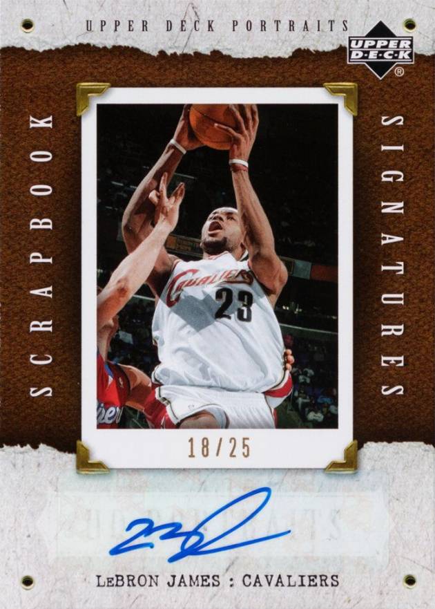 2005 Upper Deck Portraits Scrapbook Signatures LeBron James #SB-LJ Basketball Card