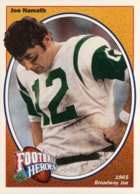 1991 Upper Deck Heroes Joe Namath #11 Football Card