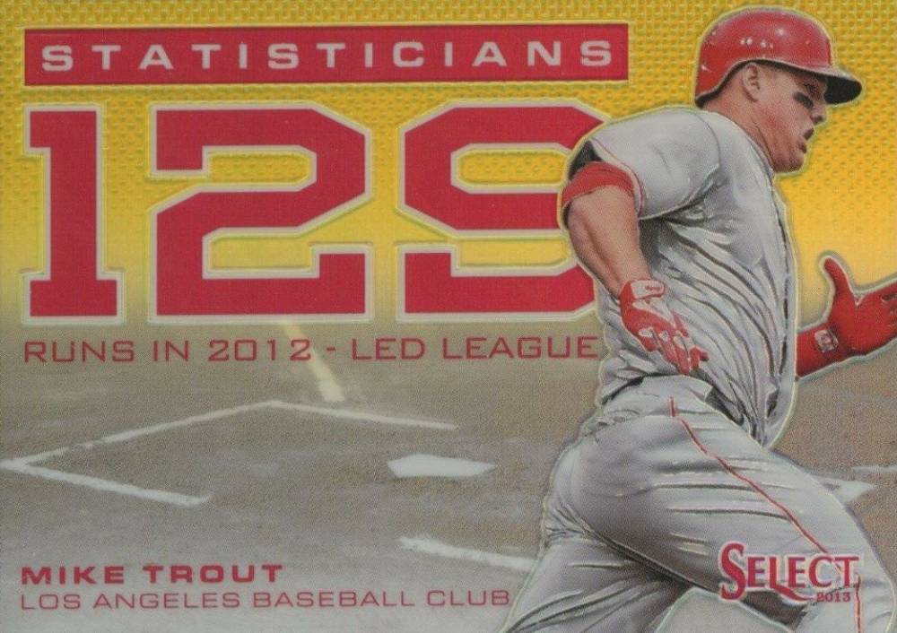 2013 Panini Select Statisticians Mike Trout #ST3 Baseball Card