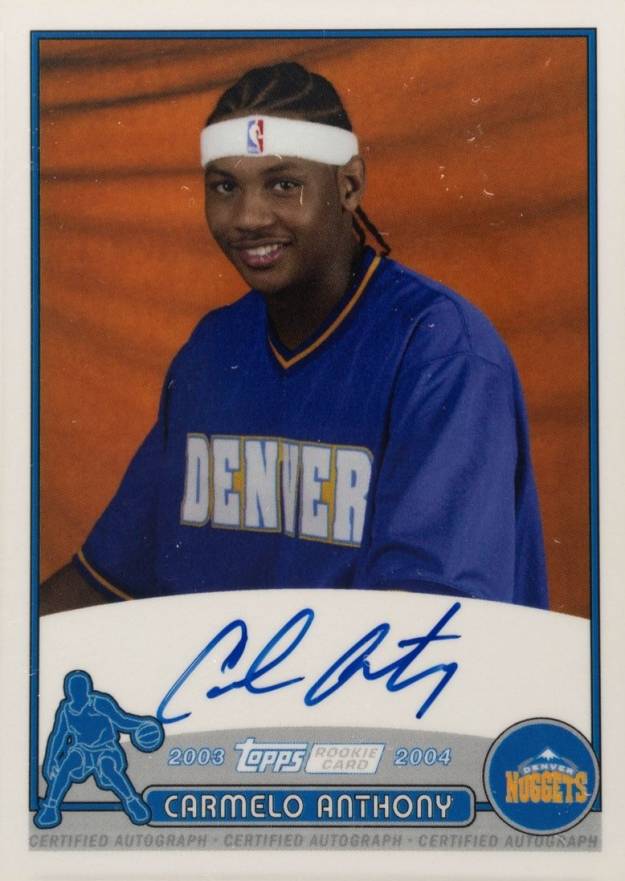 2003 Topps Certified Autograph Carmelo Anthony #TA-CA Basketball Card