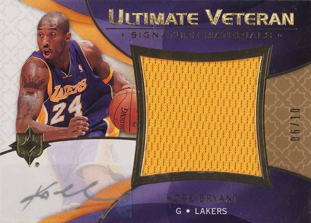 2008  Ultimate Collection Ultimate Signature Material Veteran Kobe Bryant #UMVKB Basketball Card