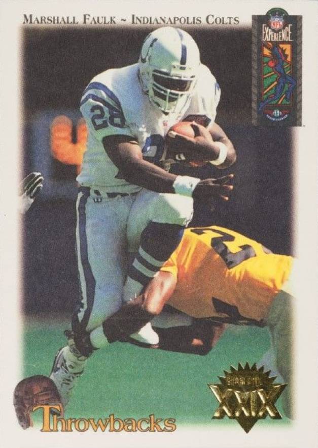 1995 Classic NFL Experience Throwbacks Marshall Faulk #SP1 Football Card