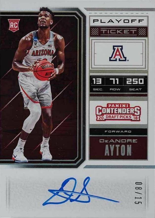 2018 Panini Contenders Draft Picks DeAndre Ayton #51A Basketball Card
