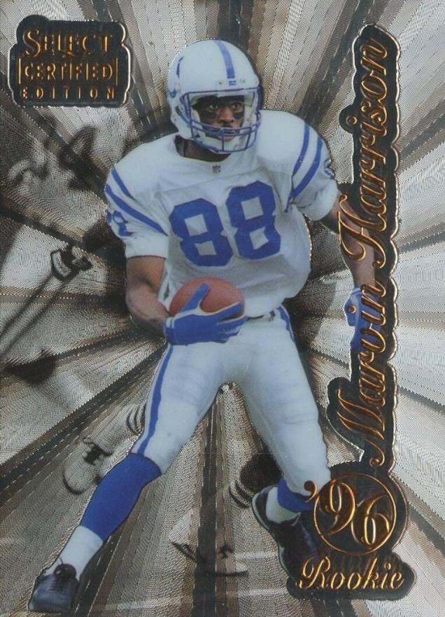 1996 Select Certified Premium Stock Marvin Harrison #91 Football Card