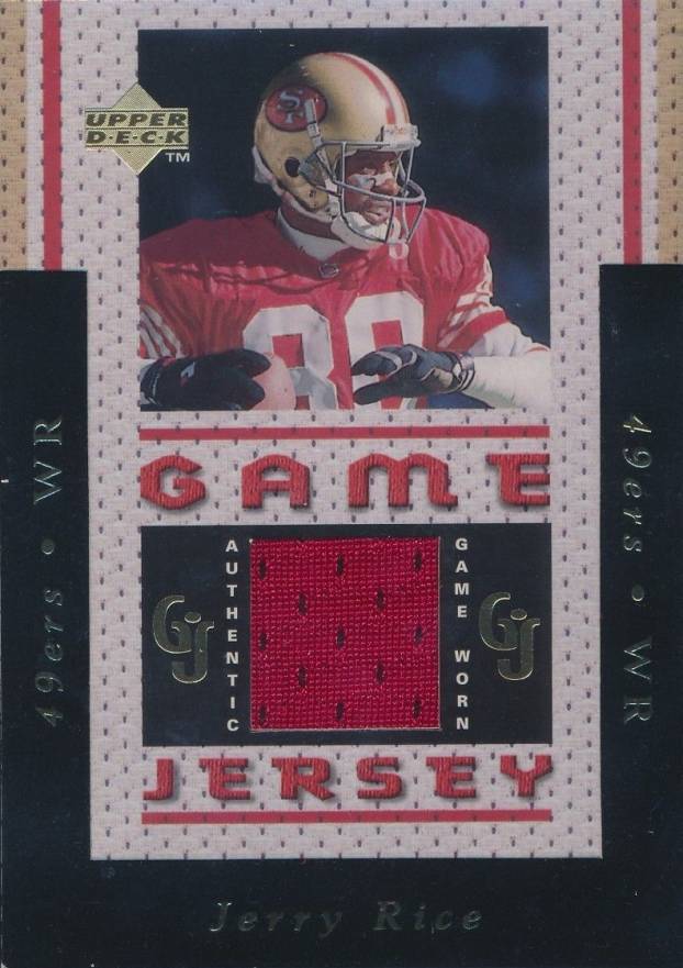1996 Upper Deck Game Jersey Jerry Rice #GJ2 Football Card