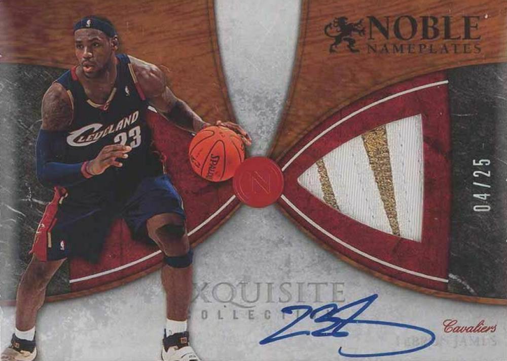 2006 Upper Deck Exquisite Collection Noble Nameplates Autograph LeBron James #NN-LJ Basketball Card