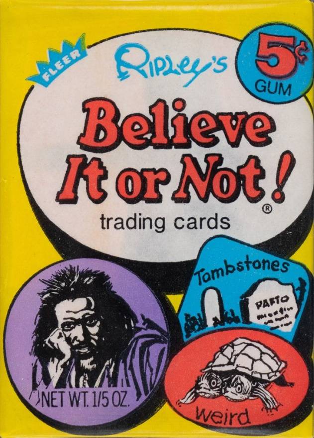 1970 Fleer Ripley's Believe It or Not! Wax Pack #WP Non-Sports Card