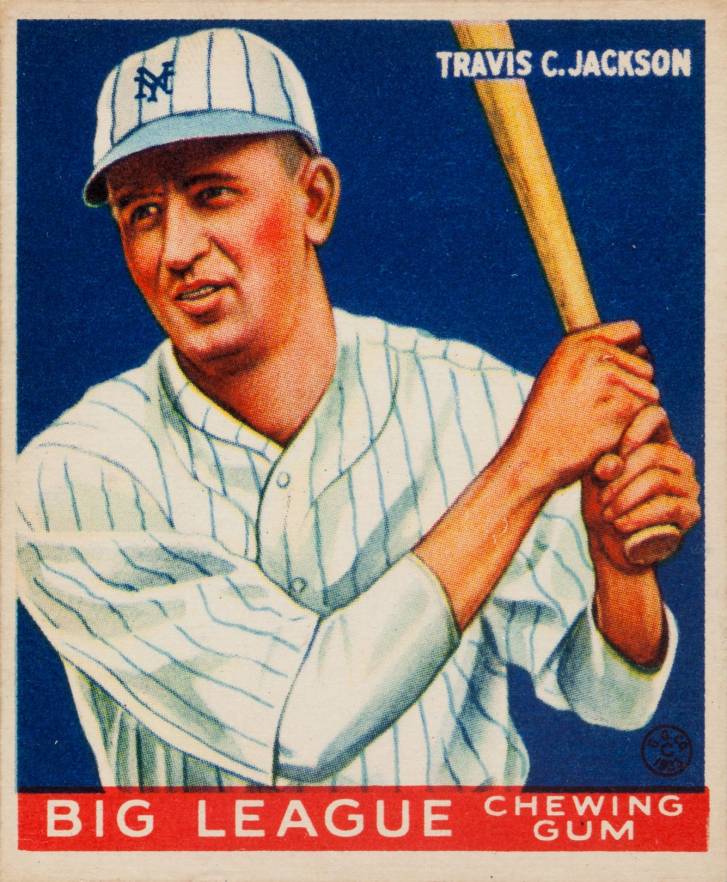 1934 Goudey World Wide Gum  Travis C. Jackson #24 Baseball Card