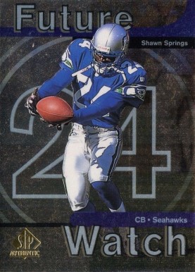 1997 SP Authentic Shawn Springs #3 Football Card