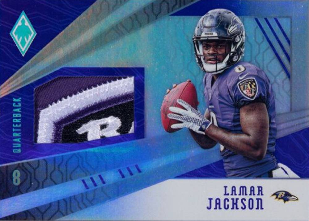 2018 Panini Phoenix RPS Memorabilia Lamar Jackson #17 Football Card