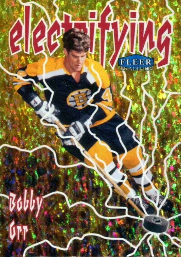 2012 Fleer Retro Electrifying Bobby Orr #1 Hockey Card