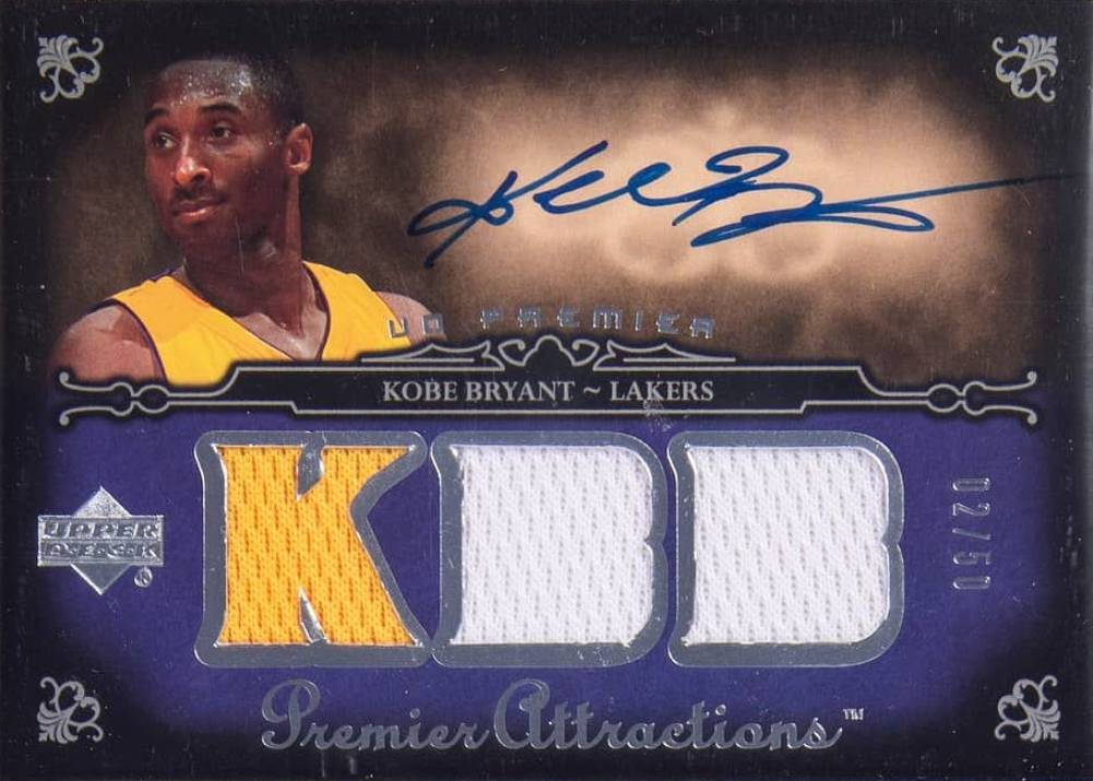 2007 Upper Deck Premier Attractions Autographs Jersey Kobe Bryant #PA-KB Basketball Card