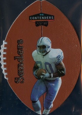 1998 Playoff Contenders Leather Barry Sanders #30 Football Card