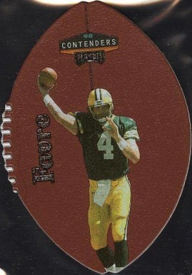 1998 Playoff Contenders Leather Brett Favre #31 Football Card