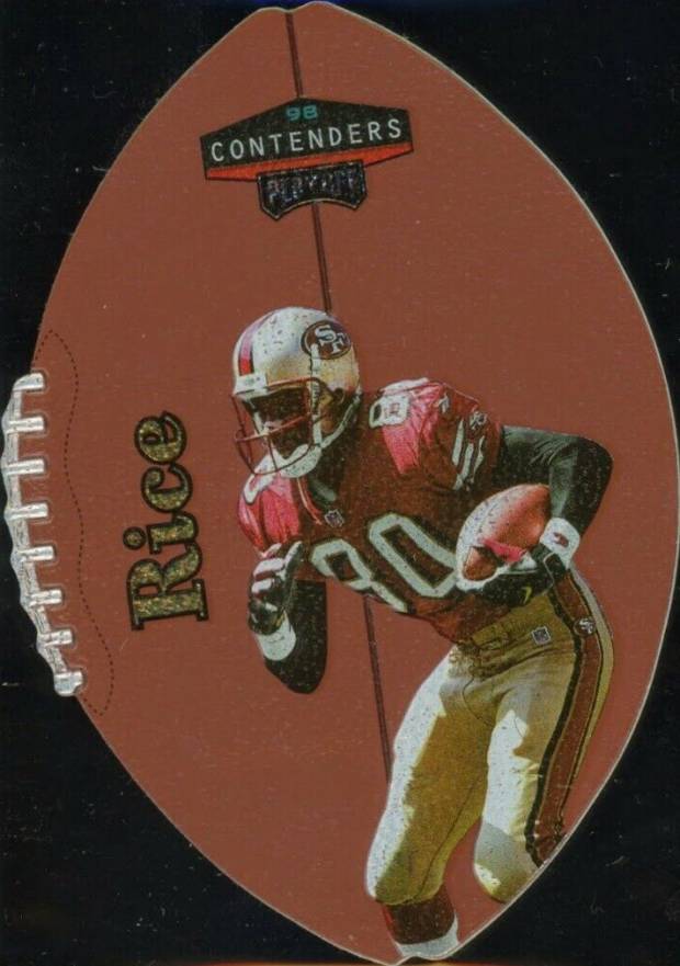 1998 Playoff Contenders Leather Jerry Rice #81 Football Card