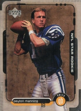 1998 Upper Deck Peyton Manning #1 Football Card