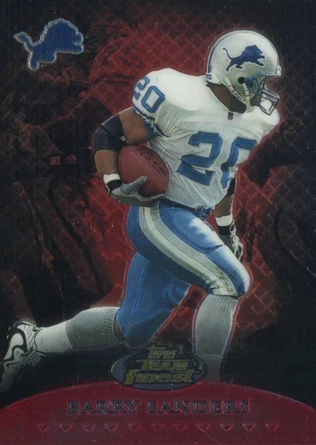1999 Finest Team Finest Red Barry Sanders #T1 Football Card