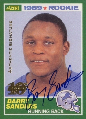 1999 Score 10th Anniversary Reprints Autographs Barry Sanders #257 Football Card