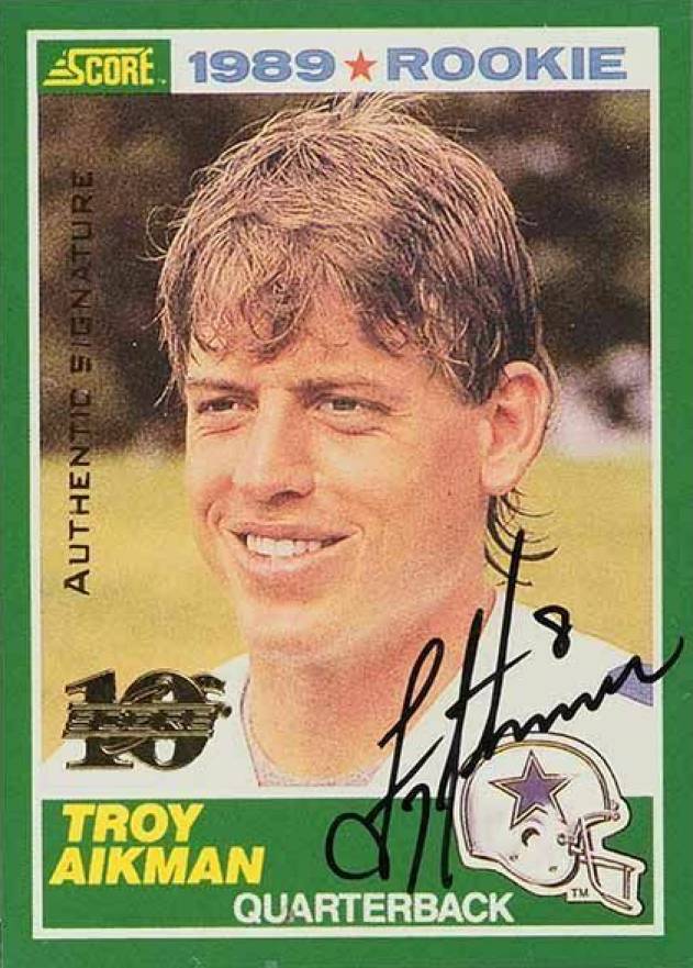 1999 Score 10th Anniversary Reprints Autographs Troy Aikman #270 Football Card