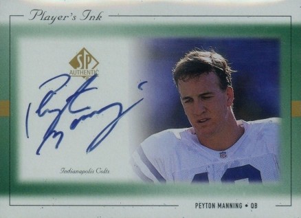 1999 SP Authentic Player's Ink Peyton Manning #PM-A Football Card