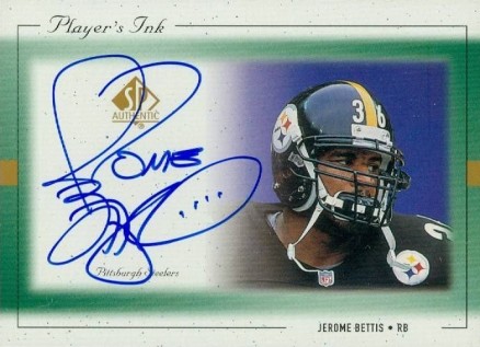 1999 SP Authentic Player's Ink Jerome Bettis #JB-A Football Card