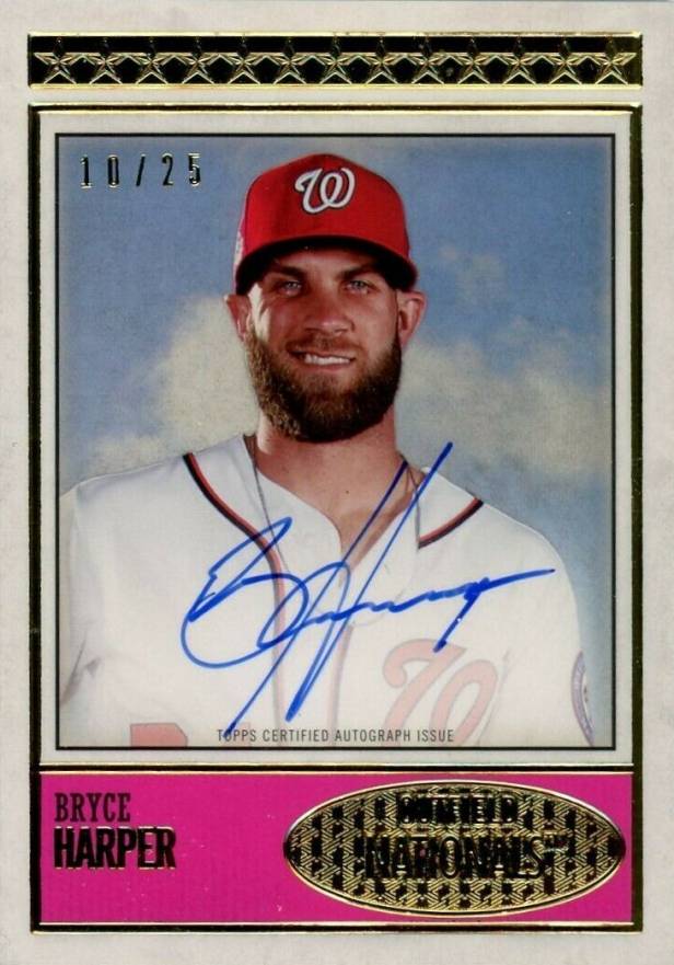 2018 Topps Brooklyn Collection Autographs Bryce Harper #BC1BH Baseball Card