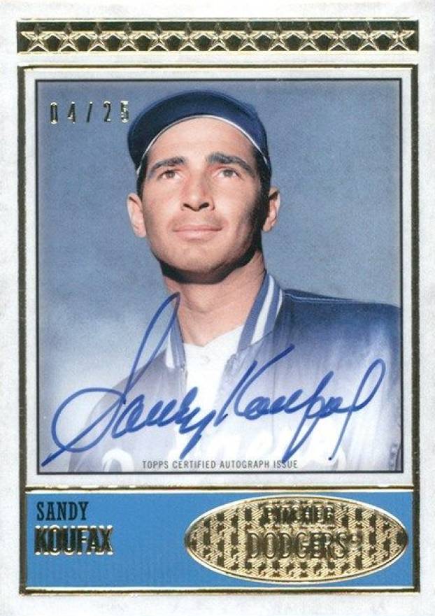 2018 Topps Brooklyn Collection Autographs Sandy Koufax #BC1SK Baseball Card
